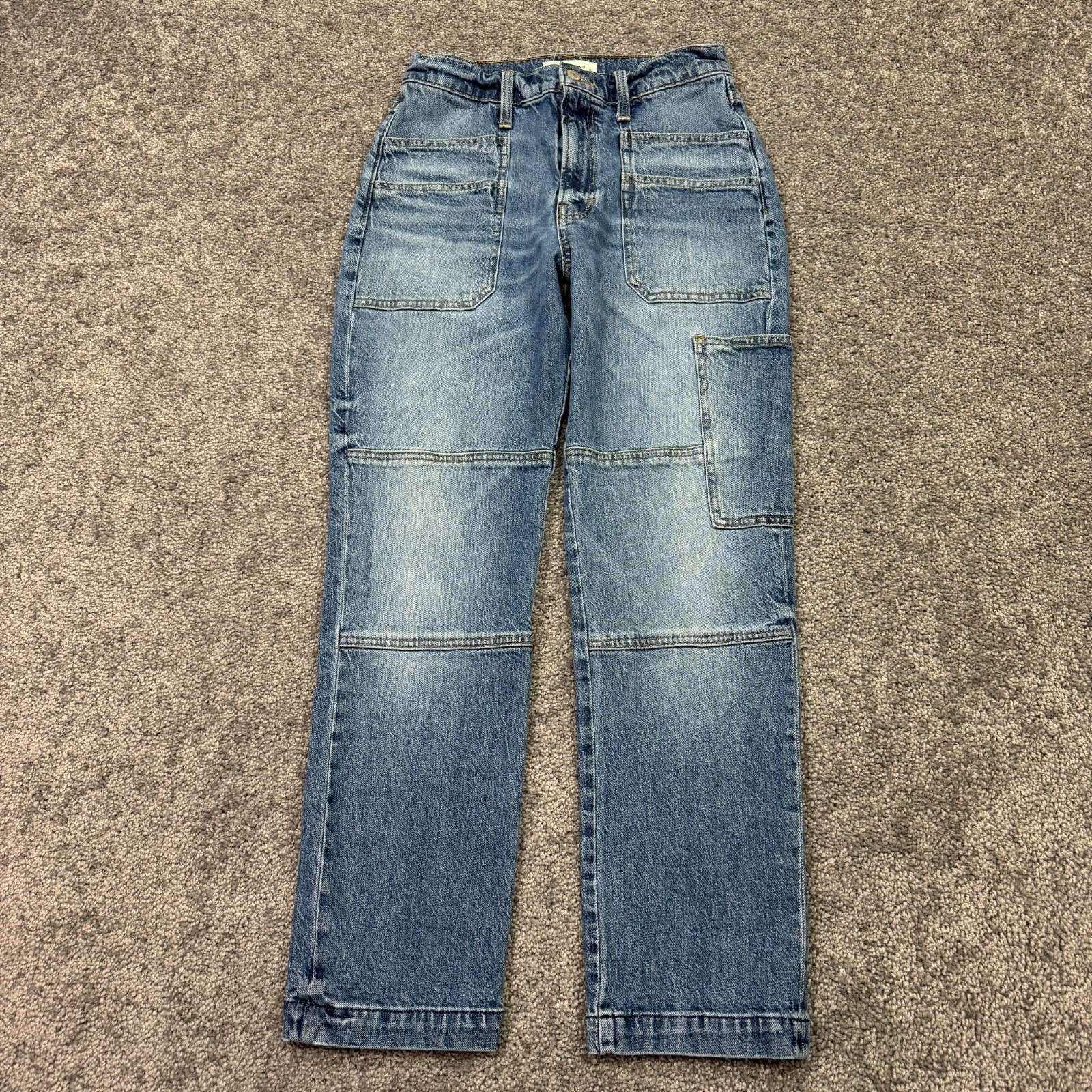 Lucky Brand Jeans Womens 28 Blue High Rise Surplus Straight Medium Wash Denim